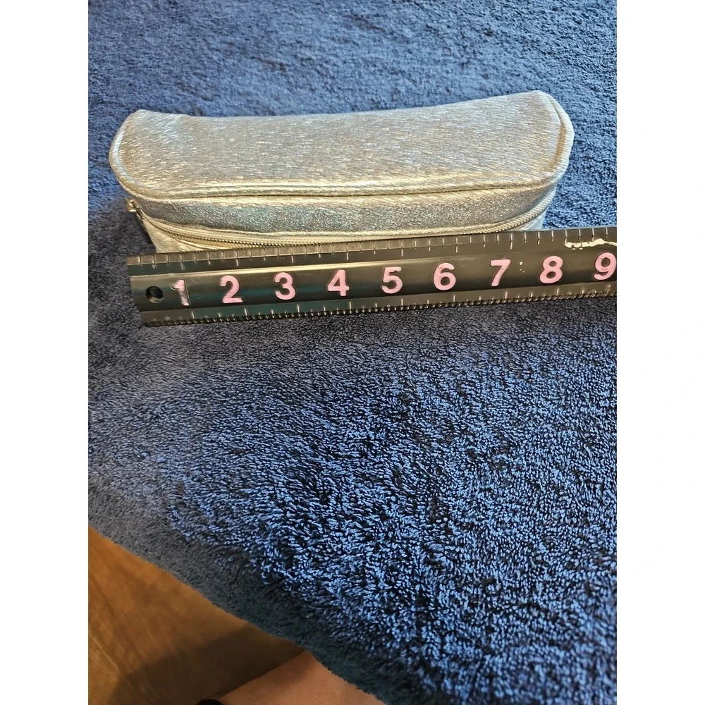 Morphe x Jaclyn Hill Silver Glitter Cosmetic Makeup Bag Zip Pouch Travel Case